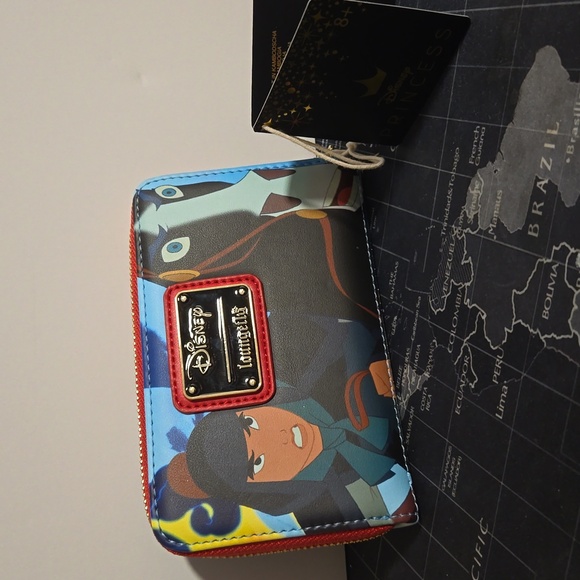 BNWT LoungeFly Disney Mulan Princess Zip around wallet - Picture 2 of 7
